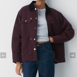 Aritzia Deep Burgundy Utility Jacket Barnett